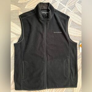 NWT Field & Stream Men Black Fleece Sweater Vest Jacket